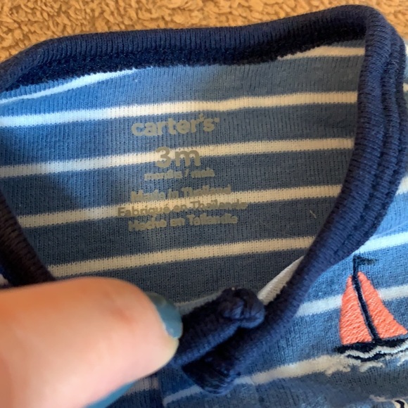Carter’s baby boy 3 months pajama set onsies - Picture 6 of 11